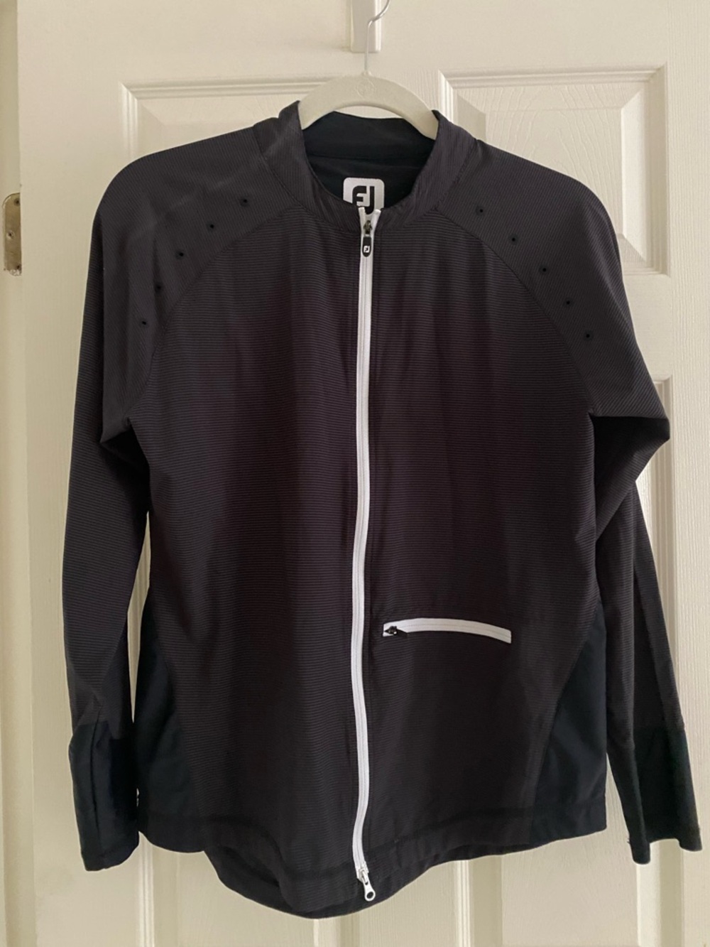 FootJoy Black Jacket with White Logo Patch